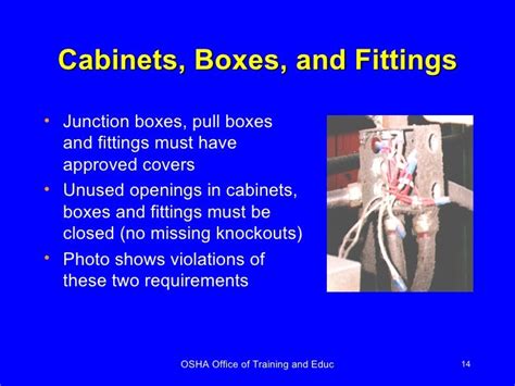 osha construction standard for junction box|osha electrical extension cord requirements.